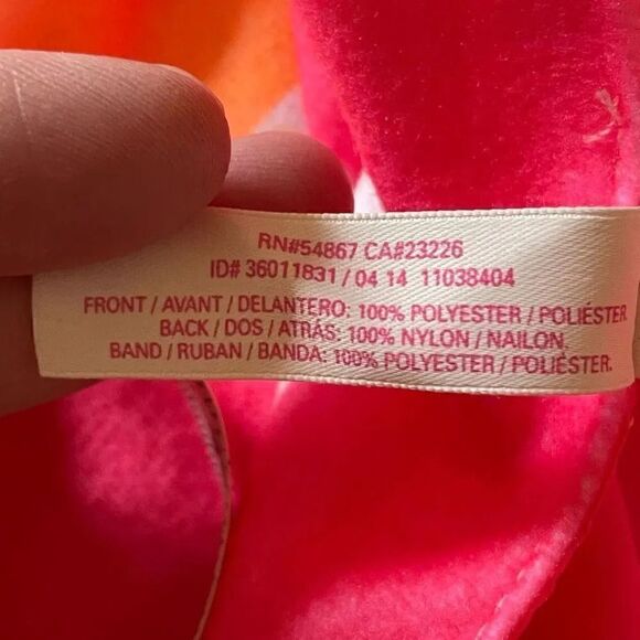 2 for $30 Victoria Secret Stripes Pink Neon Roll Up Beach Sand Blanket - Picture 6 of 8